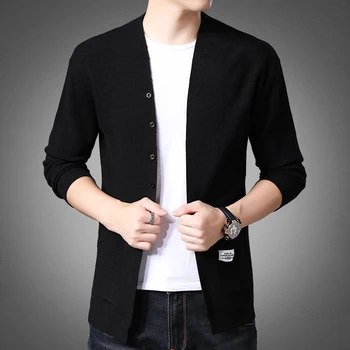 De Înaltă Calitate Nou Toamna Iarna Brand De Moda Tricot Cardigan Pulover Coreea Style Slim Fit Straturi Pulover Bărbați