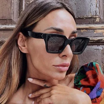 Trend Pătrat ochelari de Soare pentru Femei Brand de Lux Supradimensionate, Ochelari de Soare Retro Vintage Bomboane Culori Nuante Ochelari de Oameni UV400