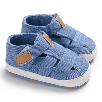 Copiii Nou-Născut Băieți De Moda De Vară Moale Crib Pantofi Prima Walker Anti-Alunecare, Sandale Pantofi