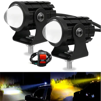 Motocicleta Faruri LED lumina Reflectoarelor Auxiliar de Iluminare DRL Motocicleta de Ceață lampa de Lucru 12V Pentru Moto, Biciclete, Accesorii Auto