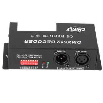 3 Canal 30A RGB DMX 512 LED Decoder Controler DMX dimmer folosi pentru DC12-24V RGB LED strip