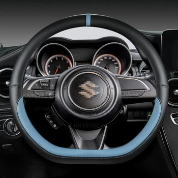 Pentru Suzuki Swift 2017 2018 2019 2020 2021 2022 Masina Sport Capac Volan Piele Microfibră D Forma 38cm Accesorii Auto