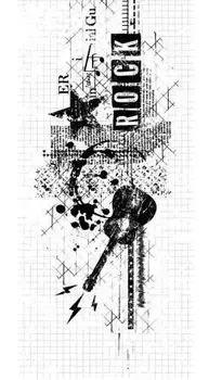 Retro chitara Limpede Transparent Silicon Ștampilă Sigiliu DIY Scrapbooking Album foto Decorative Timbru Clar W1559