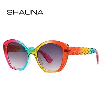 SHAUNA Femei de Moda Pătrat Colorat Shades ochelari de Soare UV400 Retro Brand Designer de Bărbați Trend Gradient de Ochelari de Soare