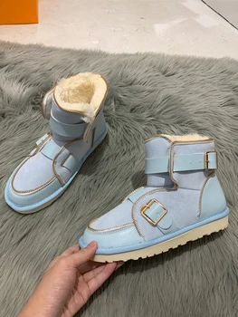 Pantofi pentru femei cizme de zăpadă în 2020 iarna nou stil plus catifea cald rotund toe moda casual maneca non-alunecare pantofi de bumbac