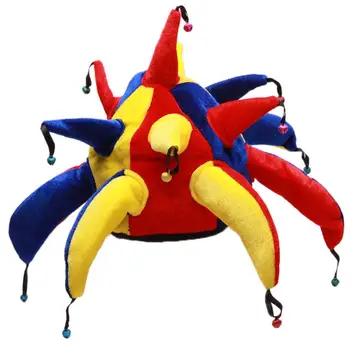 Noi Colorate Petrecere de Halloween Clown Pălărie cu Clopot Mic Carnaval Costum Amuzant Mingea Pălării Amuzant Unisex Capac pentru Joc de Fotbal