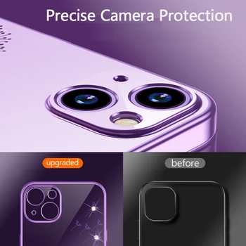 De lux de Papadie Stras Placare Caz Moale pentru iPhone 12 13 11 Pro Max Mini X Xs Xr Capac Transparent pentru Femeie Fata