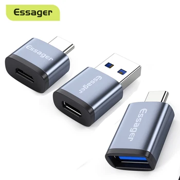 Essager USB 3.0 Type-C OTG Adaptor de Tip C USB-C to USB de sex Feminin Converter Pentru Macbook Xiaomi Samsung S20 USBC Micro OTG Conector