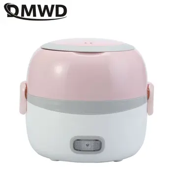 DMWD 2 Strat 1.3 L Mini Rice Cooker 220V Birou Portabil Electric Cutie de Prânz Alimente Încălzire Păstra Proaspătă Pentru 1-2 Persoane