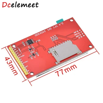 2.4 inch, 240x320 SPI TFT LCD Port Serial Modul 5V/3,3 V PCB Adaptor Card Micro SD ILI9341 Display LCD LED Alb pentru Arduino