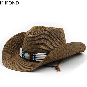 Noua Primavara-Vara Soare, Pălării de Paie pentru Femei, Bărbați Panama Western Cowboy Pălărie de Soare pe Plaja Pălărie de Protecție Gorras Hombre
