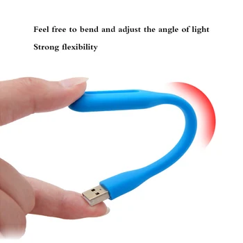 Mini Carte Lumină USB Lumina de Noapte LED-uri Portabile Lampă Flexibil Cartea-lumină Flexibil de Lectură Lampă de Birou pentru Mobile Power Laptop Adaptor