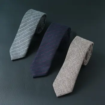 De lux bumbac, Cravată 7cm Barbati Cravata Grila Dungi Cravata de Afaceri de Îmbrăcăminte Dotari de Lux, Cadou de Ziua Tatălui Formale Fulare