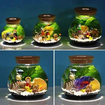 Noul Acvariu P Sticlă Ecologică Sticlă Rezervor de Pește Micro Peisaj Sticlă Goală de Apă-gratuit Desktop Mic Acvariu