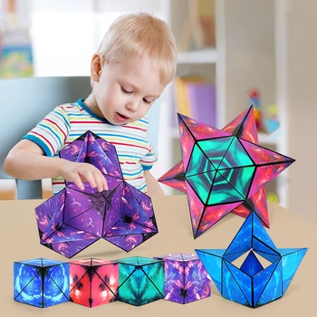 Mai multe Stil maghiar Cub Jucarii Copii Geometrie 3D Stickerless Warrior Viteza de Învățământ Montessori Frământa Jucărie pentru Copii