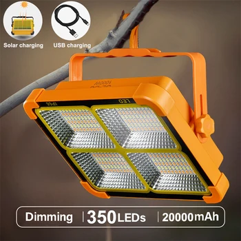 200 Watt LED-Cort de Lumină Reîncărcabilă Lanterna Portabila de Lumina de Urgenta Echipament de Camping Agățat Cort Bec în aer liber Lumina Solara