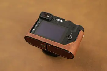 AYdgcam lucrate Manual din Piele de caz aparatul Jumătate de Corp Pentru Leica Q Typ 116 Leica Q2 Q2 MONOCHROM Jos Acoperi Caz