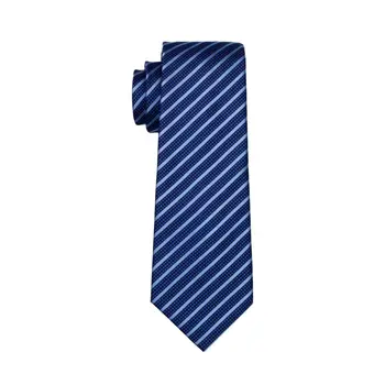 LS-337 Fierbinte Bărbați Cravată Albastră cu Dungi Matase Jacquard Țesute Gravata Cravată, Batistă Buton Set Pentru Barbati Formale Petrecere de Nunta de Afaceri