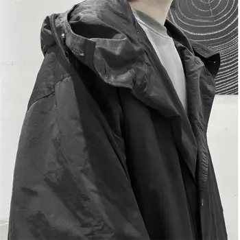 Men Mediu Și Lung Bumbac Hanorac Negru Haina Canadiană de Moda 2021 Noi de Iarna Jacheta de Bumbac