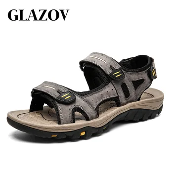 GLAZOV de Înaltă Calitate Vară Sandale Bărbați Non-Alunecare Moale Confortabil în aer liber, Pantofi pentru Bărbați Noua Moda Barbati Pantofi Casual de Dimensiuni Mari 38~48