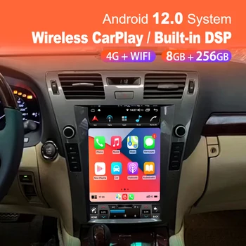 Carplay Tesla 128G Receptor Radio Android DAB Pentru Lexus LS460 2006 2007 2008 2009 2010 2011 2012 GPS, Player Audio Auto Unitatea de Cap