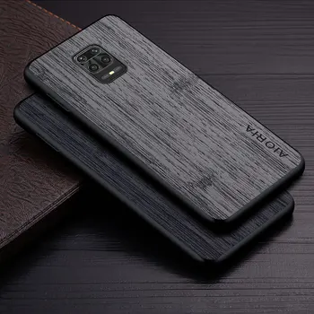 Caz pentru Xiaomi Redmi Nota 9 Pro 9S 9T funda bambus lemn model din Piele huse pentru telefoane de Lux coque pentru redmi nota 9 pro caz capa