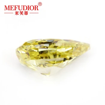 Lumina Galben în Formă de Lacrimă Ridicat de Carbon Diamant 3EX Taie 4*6mm-10*15mm Pere în Formă de Simulare Diamant Piatră în Vrac
