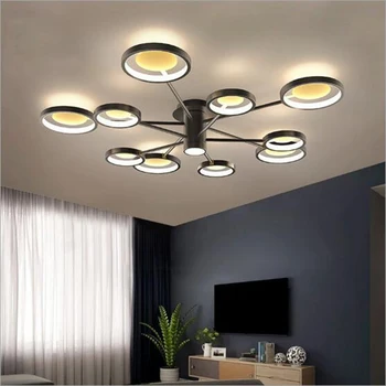 Multi-Cap LED Lumini Pandantiv Stil European Casă de Lux Living Sufragerie Dormitor Chenar Negru a agățat Lampă de Iluminat