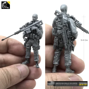 Yufan Model 1/35 Rășină Figura Kituri Noi de Etanșare Sniper 1 Sniper Rășină Soldat auto-asamblate Las-02