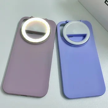 Lumina De Umplere Cazuri De Telefon Pentru Iphone 13 11 12 Pro Max Ring Flash Lampă Capac De Protecție Inteligent, Cu Trei Trepte De Frumusețe Live Selfie