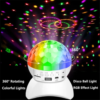 Disco Lampă fără Fir Bluetooth Boxe Etapa Lumina Mingea DJ Lumini de Partid 3W LED-uri de Culoare Etapă Lampa pentru Petrecere de Aniversare Club de Iluminat
