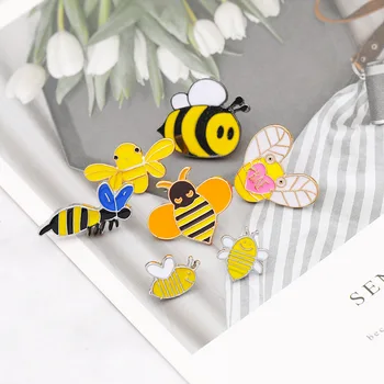 Drăguț de Albine Insecte broșe Insigne Drăguț Ace Cadouri Pentru Prieteni en-Gros Bijuterii