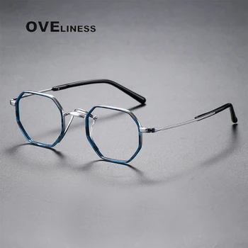 Moda Titan Pur Ochelari Pătrați Cadru Bărbați Femei Optic rame ochelari de vedere Miopie baza de Prescriptie medicala ochelari Vintage ochelari 2022