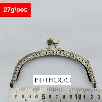 10buc Mulțime de 12,5 cm Metal Geanta Cadru Mâner pentru Sac de Ambreiaj Geantă de mână Accesorii de a Face Sărut Incuietoare Blocare Bronz Antic Saci de Hardware