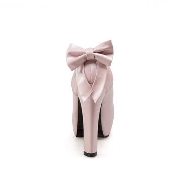SARAIRIS Calitate de Top 2019 MARE Dimensiune 50 Elegant Platforma Pantofi Femei Femeie de Moda Dulce Arc Tocuri inalte Petrecere de Nunta Pompe