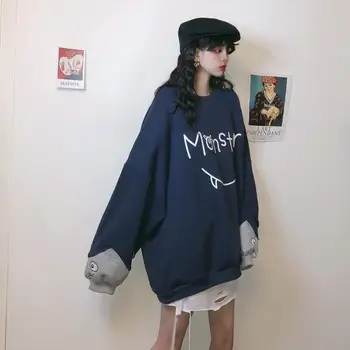 2022 NOU Primavara Toamna Femei Hoodie Harajuku coreea Style Moda de Cauzalitate Drăguț cu Maneci Supradimensionate Femei Hoodies Topuri Kawaii