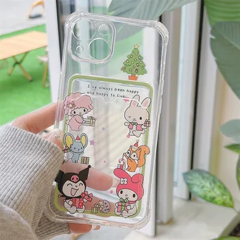 Sanrio Hello Kitty Kuromi Cu Titularul Cardului de Cazuri de Telefon Pentru iPhone 14 13 12 11 Pro Max XR XS MAX X Anti-picătură Capac Spate Y2k Fata
