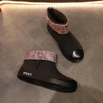 Swyivy Iarna Cizme Glezna Pantofi Femei Cizme de Ploaie pentru Ploaie Impermeabil Pantofi de Apă 2020 Glezna Rianboots Calde, cu Ciorap pentru Iarna