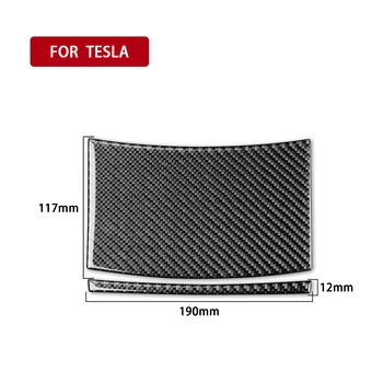 Pentru Tesla Model X Model S, Masina din Spate Interior Capac de Evacuare Real fibra de Carbon Tapiterie Autocolant Aerisire Spate Aer Accesorii Decor