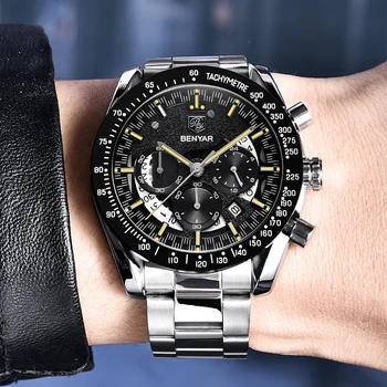 Ceasuri Barbati Brand de Lux Cuarț Ceas Moda Ceas Cronograf Reloj Hombre Sport Ceas Masculin Oră Relogio Masculino BENYAR 2019