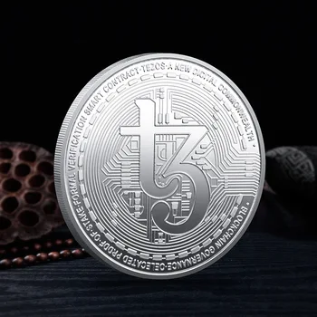 Tezos Crypto Monede de Aur Placat cu XTZ Fizice Cryptocurrency Monede Acasă Decoratiuni, Suveniruri și Cadouri Monedă Comemorativă