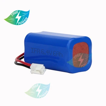 6.4 V 6AH LifePo4 Pachet de Litiu Fosfat de Fier Baterie cu BMS pentru Golf EV RV Energie Solară + 2A Încărcător baterias recargables