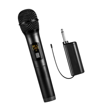 Microfon Wireless UHF de Metal fără Fir, Microfon fără Fir Sistem Dinamic MICROFON Cu Ecran LED Sunet Superior Pentru Karaoke Cântând