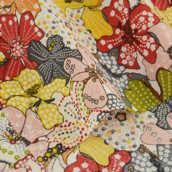 Mozaic Acasă lucrări de Artă Textilă Flori Frumoase Modele de Haine pentru Papusa DIY Decorare Bumbac Tesatura de Îmbrăcăminte de Ț Telas