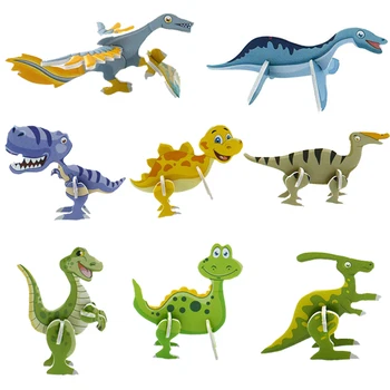 50Pcs Dinozaur Hârtie Jigsaw Puzzle-uri,la petreceri,Jucarii Copii Petrecere de Ziua Giveaway,Clasă Cutie de Comori Recompense,Pinata de Umplutură