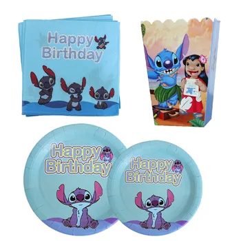 Lilo&Stitch Petrecerea De Ziua Decor Consumabile De Unica Folosinta Tacamuri De Ceașcă De Hârtie, Placă De Balon Pentru Copii, Petrecere Copil De Dus Provizii