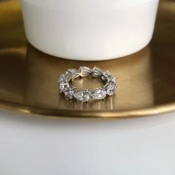 AButterfly Argint 925 Forma de Para Inel pentru Femei Cadou de Aniversare Simulat Diamant Bijuterii Fine en-Gros
