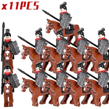 MOC Rege Medieval, Civil și Militar, Generalii Soldați Cifre Armura Garda Războinici Blocuri Caramizi jucării pentru copii cadouri