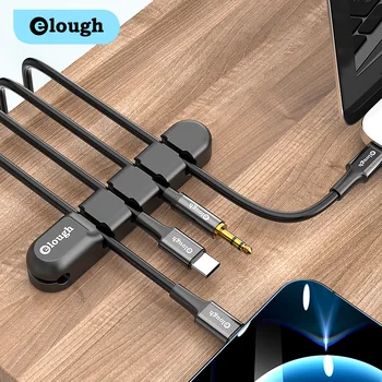 Elough Organizator de Cablu de Silicon, Cablu USB Desktop Cablu de Management Clipuri Bobinator Suport Pentru Mouse-ul pentru Căști Sârmă setul cu Cască Suport