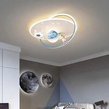 Camera copiilor Plafon cu LED-uri Lumini Nordice Personalitate Creatoare Astronaut Planeta Moderne Băieți Și Fete Dormitor Studiu Lampă de Plafon